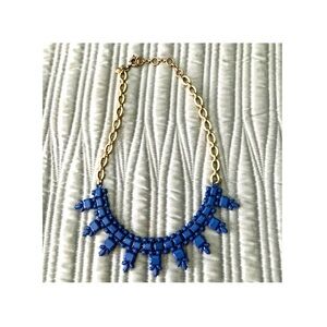 J. Crew Blue and Gold Statement Necklace